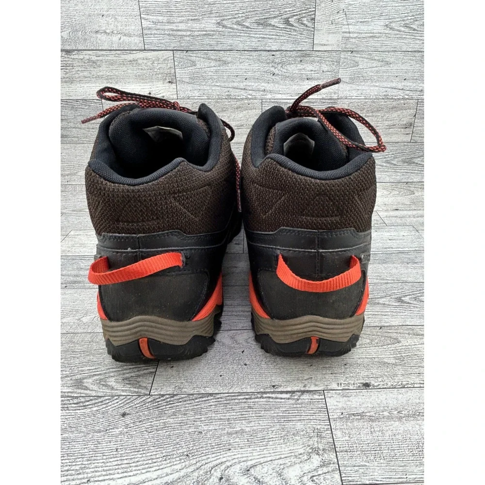 Merrell Clay Performance Men Sz 11.5 Hiking Boots Brown Orange Waterproof J09397